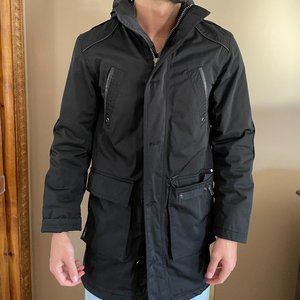 BLACK ZARA MEN SPORT CLASSIC COAT SIZE US SMALL